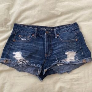 American Eagle Tomgirl Shortie Denim Shorts
